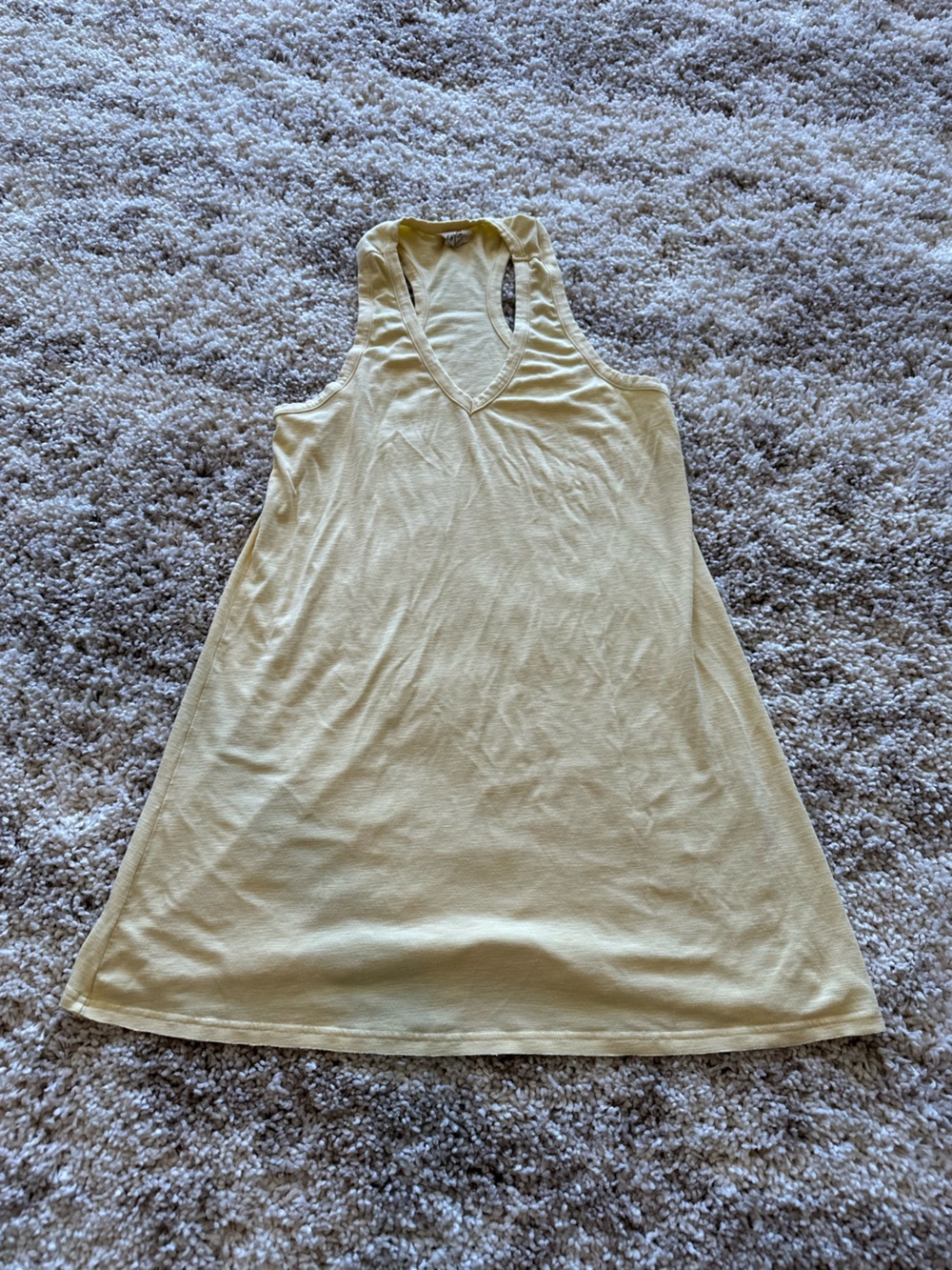 Sleeveless V-Neck Midi Dress in Yellow
